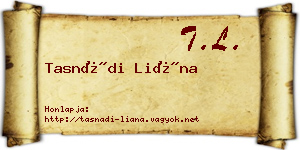 Tasnádi Liána névjegykártya